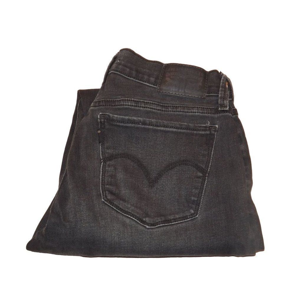 Levi's Jeans Women Sz 27 710 Super Skinny Charcoal Straight Leg